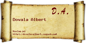 Dovala Albert névjegykártya