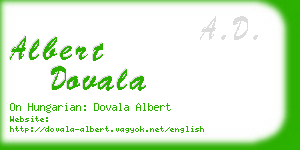 albert dovala business card